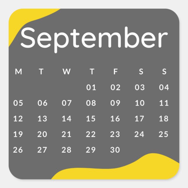 Adesivo Quadrado Pegatinas mes del año - September (S'E) *2022 (Frente)