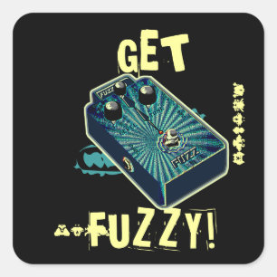 Adesivo Quadrado Pegue Felpudo! Fuzz Guitar Pedal