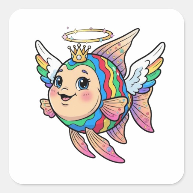 ADESIVO QUADRADO PEIXE-ANJO (Frente)