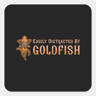 Adesivo Quadrado Peixe Goldfish Facilmente Distraído Por Peixes Ani