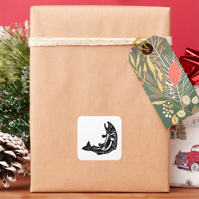 Adesivo Quadrado Peixe-Truta (Criador carregado)