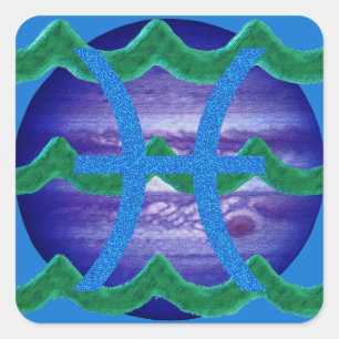 Adesivo Quadrado Peixes