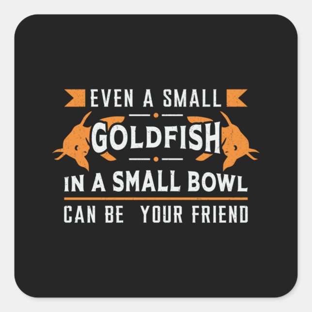 Adesivo Quadrado Peixes Dourados Até Pequenos Peixes De Aquário Gol (Frente)