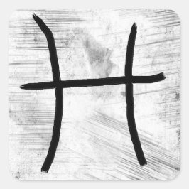 Adesivo Quadrado Peixes Horoscópio Sinal Astrológico Zodiático
