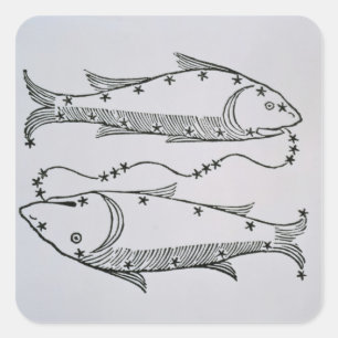 Adesivo Quadrado Peixes (os peixes) uma ilustração 'do poeta
