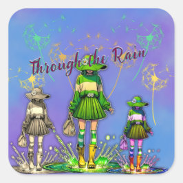 Adesivo Quadrado Pela Chuva