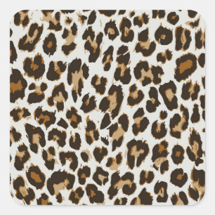 Adesivo Quadrado Pele-Leopardo: Textura sem Semente Vintage
