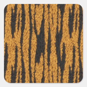 Adesivo Quadrado Pelo de Tigre