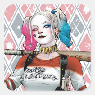 Adesivo Quadrado Pelotão do suicídio   Harley Quinn