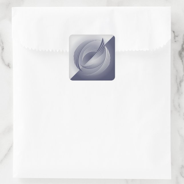 Adesivo Quadrado Penas de creme (Bolsa)