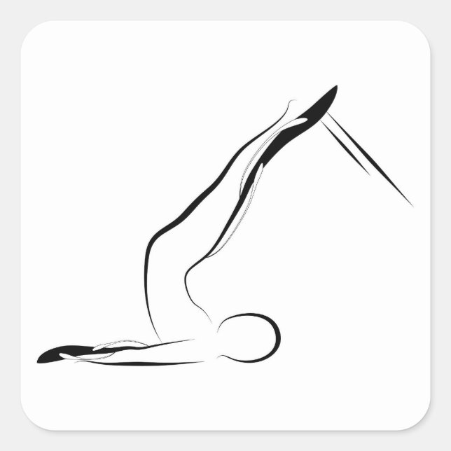 Adesivo Quadrado Penas de pilates (Frente)