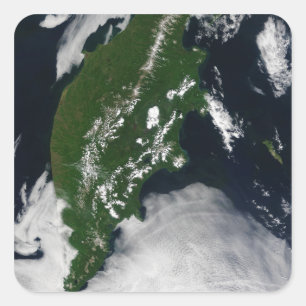 Adesivo Quadrado Península de Kamchatka do ½ s do ¿ Â de Russia