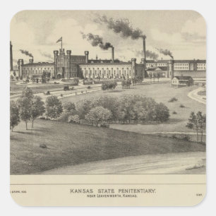 Adesivo Quadrado Penitenciária do estado de Kansas