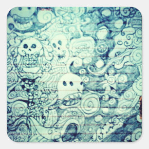 Adesivo Quadrado pensador imaginativo do yaie anime