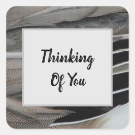 Adesivo Quadrado Pensando em você, Duck Feather Foto Moderna
