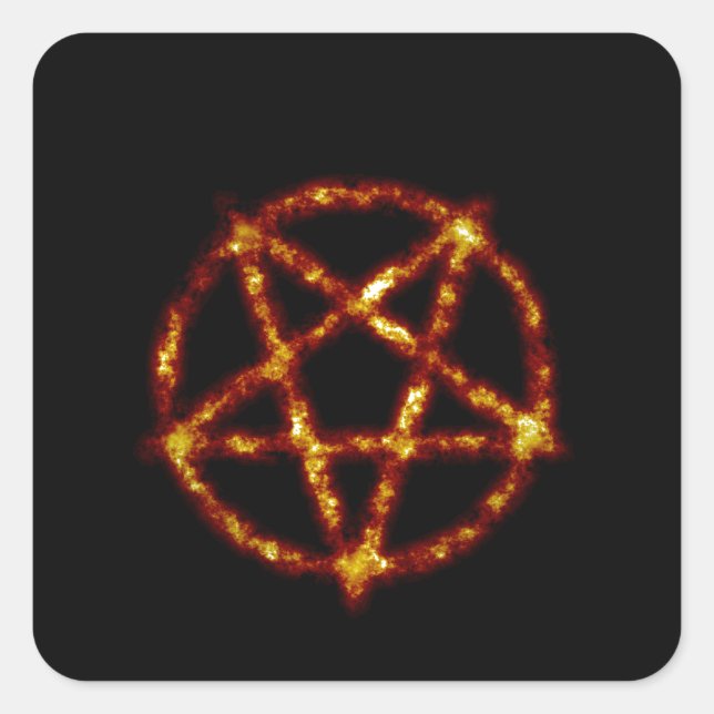 Adesivo Quadrado pentagrama (Frente)