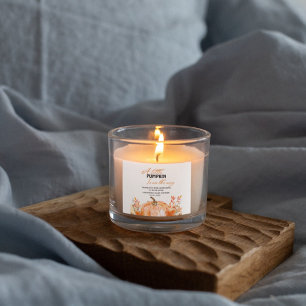 Adesivo Quadrado Pequena abóbora no caminho Fall Chá de fraldas Lab