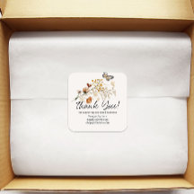 Pequenas Empresas Obrigado Vintage Botanical Flora