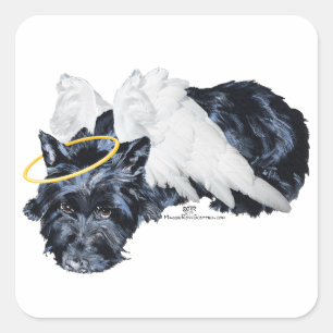 Adesivo Quadrado Pequeno Anjo Scottie Descansando