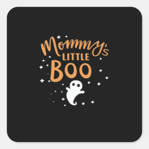 Adesivo Quadrado Pequeno Boo da mamãe - Feliz Dia das Bruxas