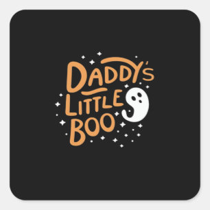 Adesivo Quadrado Pequeno Boo do pai, Feliz Dia das Bruxas