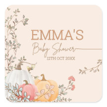 Pequeno Chá de fraldas de outono de Abóbora