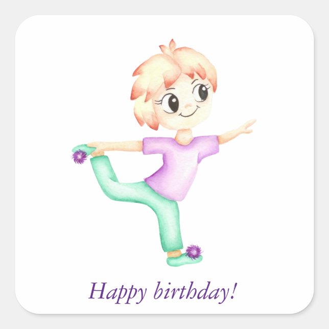 Adesivo Quadrado Pequeno jogador engraçado (Frente)