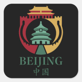 Adesivo Quadrado Pequim China Ásia