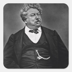 Adesivo Quadrado Pere de Alexandre Dumas (1802-70), 'de Galerie