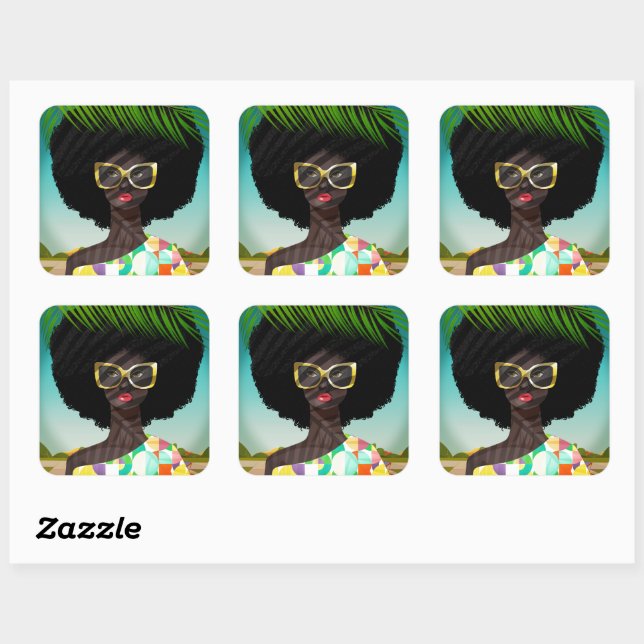 Adesivo Quadrado Perfectly Palm Springs (Folha)