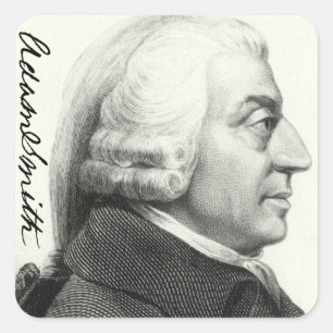 Adesivo Quadrado Perfil Adam Smith (com assinatura)