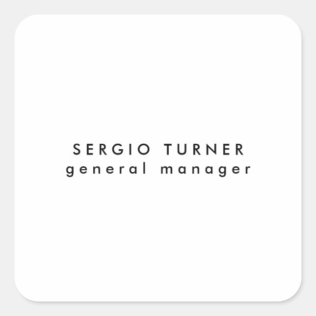 Adesivo Quadrado Perfil profissional minimalista de tendências simp (Frente)