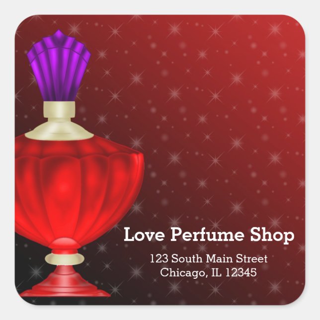 Adesivo Quadrado Perfume (Frente)
