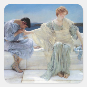 Adesivo Quadrado Pergunte-me não mais por Alma Tadema, romanticism