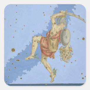 Adesivo Quadrado Perseus com a cabeça do Medusa, 'de Uranometria