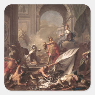Adesivo Quadrado Perseus, sob a protecção de Minerva