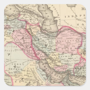 Adesivo Quadrado Persia, Arábia, Turquia, Afeganistão, Beloochist