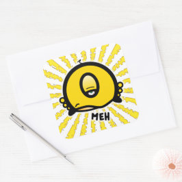 Adesivo Quadrado Personagem de desenho animado Meh criatura estranh