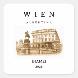 Adesivo Quadrado Personalisierte Wien Albertina | Name & Jahr