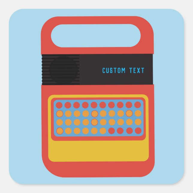 Adesivo Quadrado Personalização de brinquedos eletrônicos para pale (Frente)