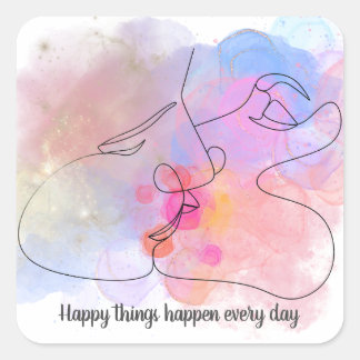 Adesivo Quadrado personalização divertida - Cotação Inspiracional