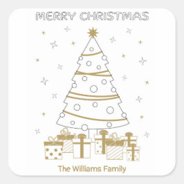 Adesivo Quadrado Personalização Exclusiva de Coloração de Nomes de