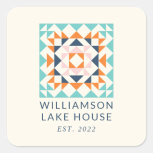 Adesivo Quadrado Personalização Geométrica de Bloco de Filtro Mo