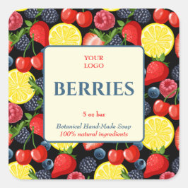 Adesivo Quadrado Personalizado Business Sticker para Sabão Físico