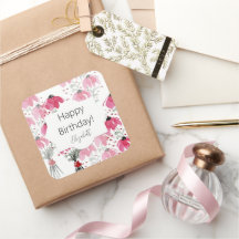 Personalizado Cute Boho Rosa Floral Aquarela