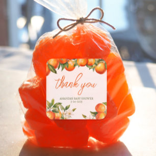 Adesivo Quadrado Personalizado Cutie Obrigado