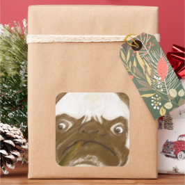 Adesivo Quadrado Personalizado Grumpy AFICIONADO Puggy Cigar