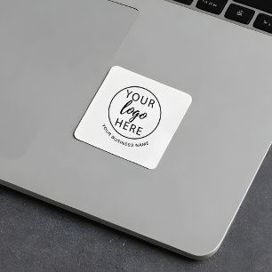 Adesivo Quadrado Personalizado para logotipo simples de empresa