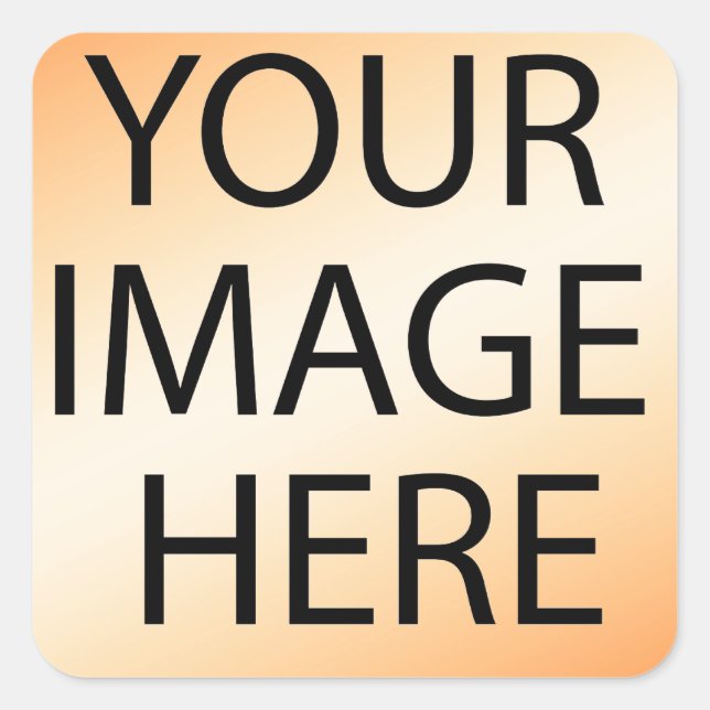 Adesivo Quadrado Personalizado Personalizado Sua Própria Fotografia (Frente)