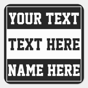 Adesivo Quadrado Personalizado personalizar nome texto presentear p
